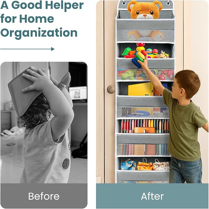 Ease of Assembly Over The Door Organizer,5 Shelves&8 Side Pockets - Image 5