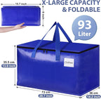 StorageRight Moving Bags, Moving Boxes, 93L 10-Pack Sotrage Bags Totes,Blue - Image 2