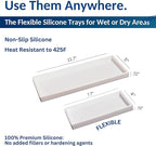 Spacewiser Countertop & Vanity Silicone Tray – 2 PC (11.7" & 7.7") Set - Image 3