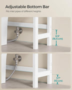SONGMICS 4-Tier Bamboo Over The Toilet Storage, Adjustable Shelf, 72.8''H - Image 5