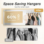 HOUSE DAY Space Saving Hangers 100 Pack, Clothes Hanger Connector Hooks | Heavy Duty Closet Space Saver, Small Space Solutions, Cascading Dorm Room Closet Organizer and Storage - Black - Image 2