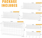 6 Pack Magnetic Shelves for Washing Machine, Magnetic Spice Rack Organizer for Refrigerator, Magnetic Shelf with Hanger Organizer, Metal Magnetic Basket, Laundry Organization and Storage, White - Image 2