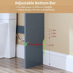 Over the Toilet Storage Cabinet,Tall Slim Bathroom Organizer with Doors, Adjustable Shelves & Built-in Toilet Paper Holder, Space-Saving Above Toilet Cabinet for Small Bathroom (Navy Blue) - Image 4