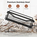 Orimade Adhesive Shower Caddy Shelf with 5 Hooks Organizer Storage Rack Rust Resistant Wall Mounted Stainless Steel No Drilling for Bathroom, Toilet, Kitchen - 2 Pack,Black - Image 8