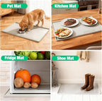 Under Sink Mat 22 X 19, Waterproof Silicone Cabinet Kitchen Liner, Beige - Image 9