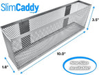 Slim Caddy LARGE Adhesive Cabinet Door Organizer | Optimize Your Cabinet Space | Kitchen Plastic Lids Organizer, Bathroom Accessories Storage, Under Sink, More | 2 PK, 10”L x 3.5”H x 1.8”D each - Image 6