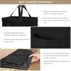 DOKEHOM 90L X-Large Rolling Laundry Basket Hamper on Wheels, Black - Image 4