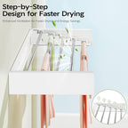 Vikaqi Wall Mounted Clothes Drying Rack 32", Foldable Wall Laundry Rack - Image 5