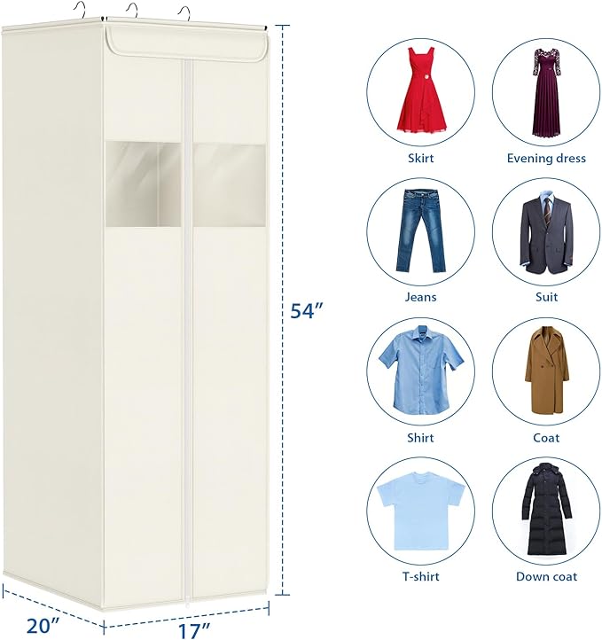 Zilink Clear Garment Bags for Hanging Clothes Garment Storage Bags 54 in - Image 3