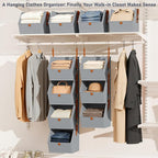 DIMJ 4-Tier Hanging Closet Organizer, Modular Bins for RVs and Small Spaces - Image 2