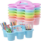 6 Pack Classroom Caddy Organizer with Handle, 6 Compartments, Pastel by gisgfim