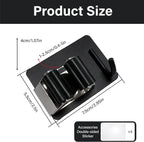 5 Pack Broom and Mop Organizer Wall Hanging, Adhesive Broom Holder, Black - Image 2
