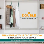 CraftyCrocodile Space Saving Hangers for Clothes - 4 in Pack, Heavy Duty Plastic, Multi Closet Space Savers for Shirts, Pants, Jeans, Sweaters - Hanger Organizer Space Saver - Image 7