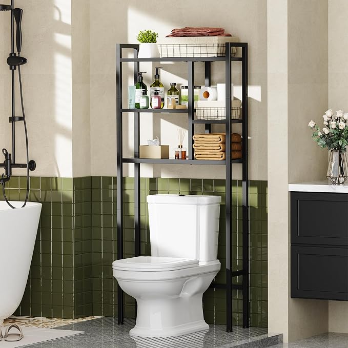 Asgolion Over-The-Toilet Storage Rack, 3-Tier Bathroom Shelves Over Toilet by Asgolion