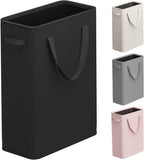 Optish 50L Slim Laundry Hamper, Small Laundry Basket With Handles, Black Narrow Laundry Basket for Dorm, Bedroom, Living Room, Collapsible Laundry Hamper by Optish