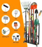 UU-Major Garden Tool Organizer,Yard Tool Rack Heavy Duty,Free Standing for Garage Corner,Garage Organization,Garage Organizers and Storage,Garden Tool Holder for Lawn,Shed,Outdoor,Metal - Image 6