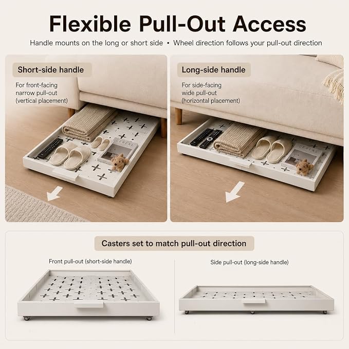 Fokyfok Under Bed Drawers,Under Bed Storage,Under Couch Drawer,1PC - Image 4