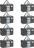 VENO Moving Bags, Wide Open Top, Clear Window, Gray, 8 Pack by Veno