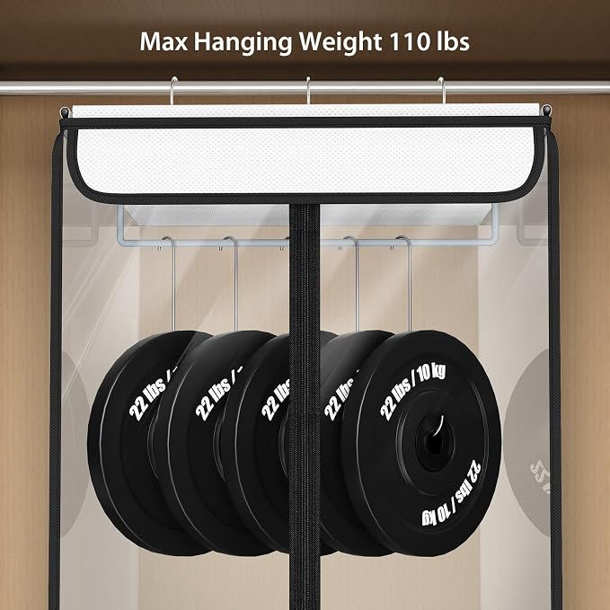 Univivi Garment Bags for Hanging Clothes, Cloth Bag 54 In, 2 PCS, Clear - Image 6