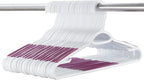 Plastic Clothes Hangers 30 Pack, Hangers with Grip Purple - Image 3