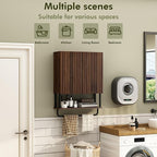 RUSTOWN Fluted Bathroom Wall Cabinet with 2 Doors, 3-Tier Medicine Cabinet - Image 4