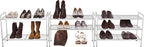 Simple Houseware 3-Tier Stackable Mesh Shoe Rack, Silver - Image 3