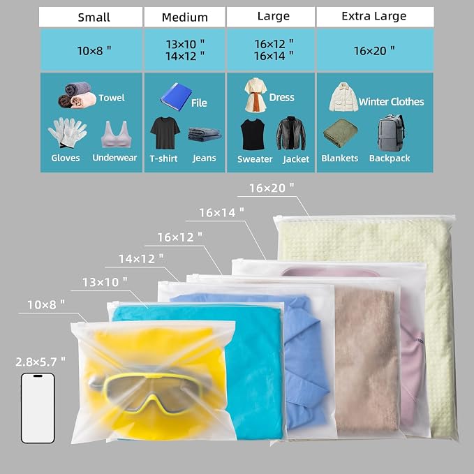 13x10 Inch Clothing Packaging Bags 50Pcs Bathing Suit Bags No Vent Holes - Image 3