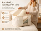 DoYiKe Soft Canvas Storage Bag for Bedding, Blankets, Quilt, Pillows - Image 5