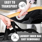 Hampers for Laundry Basket with Lid, 145L Large Laundry Hamper 3 Section - Image 5