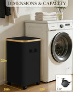 Laundry Hamper with Wheels, 75L Rolling Laundry Basket, Removable Inner Bag - Image 2
