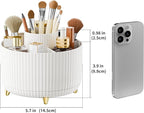 fanado 360° Rotate Makeup Brush Holder Organizer, Makeup Organizers Countertop, Makeup organization and Skincare Storage for Vanity, Desktop, Bathroom (White) - Image 6