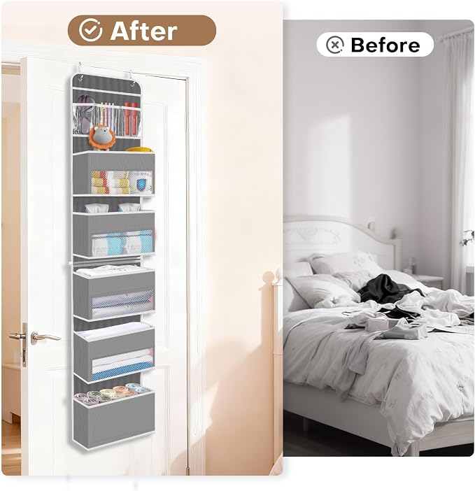 Over the Door Organizer, Large Pocket Hanging Storage with 40lb Capacity - Image 6