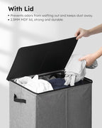 SOLEDI 130L Laundry Hamper with Lid, Large Collapsible Laundry Basket - Image 5