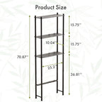 AmazerBath Bamboo Over The Toilet Storage Shelf, 3-Tier Over Toilet Bathroom Organizer Rack, Bathroom Shelves Over Toilet, Space Saver, Espresso - Image 2