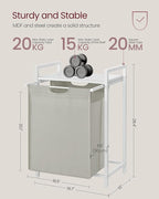 VASAGLE Laundry Hamper with Shelf, 1 Pull-Out Bag, 17.2 Gallons (65L) - Image 6