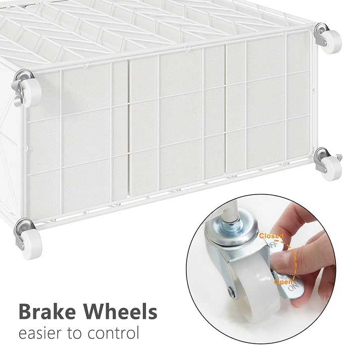WOWLIVE Laundry Hamper 3 Section with Lid, 142L Laundry Basket with Wheels - Image 7