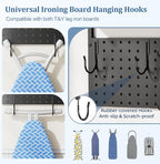 Ironing Board Hanger Wall Mount, Large Storage Iron and Ironing Board Holder, Laundry Room Storage Shelves with Ironing Board Broom Mop Holder, Laundry Accessories Organization and Storage Organizer - Image 3