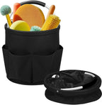 Cleaning Caddy for Cleaning Supplies,17L Cleaning Supply Caddy with Handle Foldable Cleaning Supplies Organizer Bucket Cleaning Products Organizers for Home, Garden (Black) by Ashmacdo
