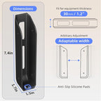 ELETIUO Wall-Mounted Scale Holder with Adhesive &Screws -Fits Most Digital Scales (Up to 1.2"/30mm Thick),Anti-Slip Silicone Pads,Space-Saving Bathroom/Bedroom Organizer-Easy to Install, Black - Image 7