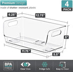 Sorbus Clear Pantry Organizer with Stackable Storage Bins, Open Front - Image 5