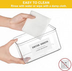 Dryer Sheet Holder with Lid, Clear Dryer Sheet Container, Dryer Sheet Dispenser with 4 Labels, Laundry Sheet Holder for Laundry Room and Organization - Image 7