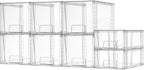 Vtopmart Clear Stackable Storage Drawers, 8 Pack Medium Set by Vtopmart