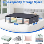 TasticTotes 6 Pack Under Bed Storage Containers, 75L Blanket Storage Bags - Image 2