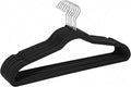 Simplify 10 Super Slim Velvet Huggable Hangers in Black by Simplify