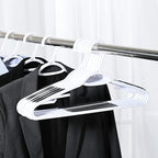 Plastic Clothes Hangers 30 Pack, Hangers with Grip Black - Image 2