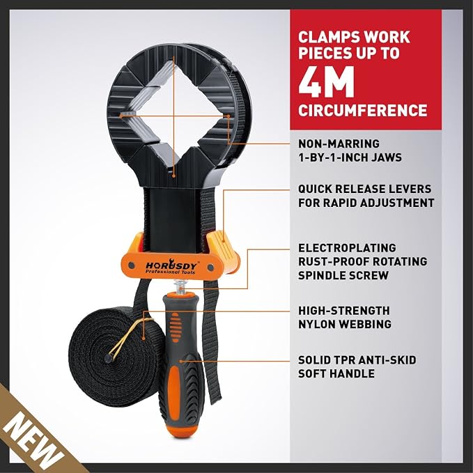 HORUSDY Band Clamp, Woodworking Frame Clamp Strap Holder for Picture Strap Clamp Strap Clamp (Band Clamp) - Image 2