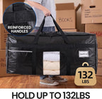 TAILI 1 Pack XXL Storage Bags with Visible Window and Handy Pocket,Black - Image 2
