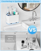 Toothbrush and Toothpaste Holders for Bathrooms Countertop - Detachable 5 Slots Kids Electric Toothbrush Holders Set Wall Mounted with Removable Dividers for Bathroom Decor and Accessories Organizer - Image 6