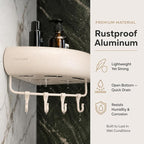 Corner Shower Caddy Suction Cup, Removable Bath Organizer Shelf - Image 8