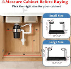 Under Sink Organizer, 2-Tier Slide Out kitchen Storage Metal Shelf, Black - Image 2
